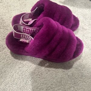 UGG Purple Fluffy Slippers